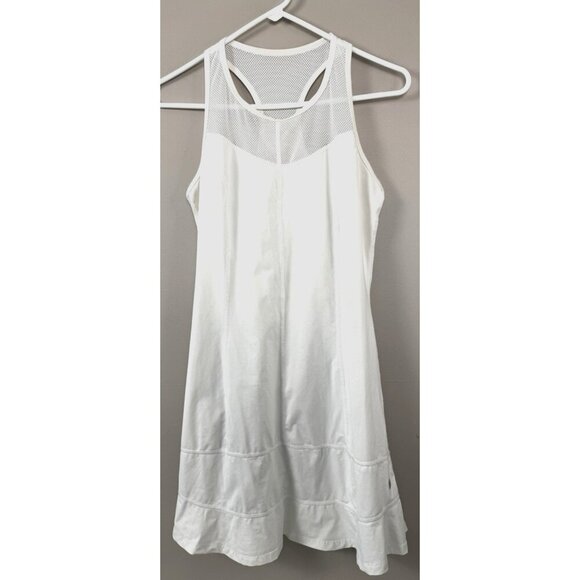 LIJA White Compression Athletic Dress S Mesh Stretch Y2K Tennis Golf Pickleball - Picture 1 of 10